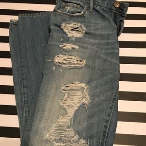 A&F destroyed jeans
